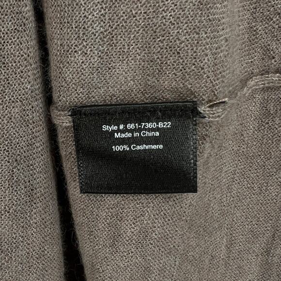 JENNI KAYNE Cashmere Tee Women XS Taupe Brown Short Sleeve Crew Lightweight NEW - Picture 13 of 15